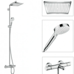 Bộ Sen Cây Bát Vuông Hansgrohe Crometta E240 3 xả