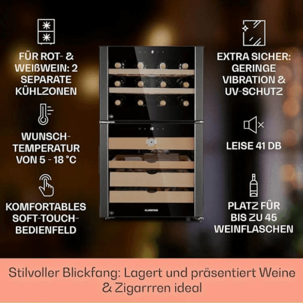 Tủ Trữ Cigar Và Rượu Vang 2IN1 KLARSTEIN EL DORADO - Hình ảnh 7