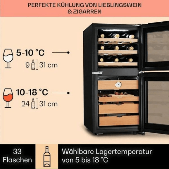 Tủ Trữ Cigar Và Rượu Vang 2IN1 KLARSTEIN EL DORADO - Hình ảnh 8