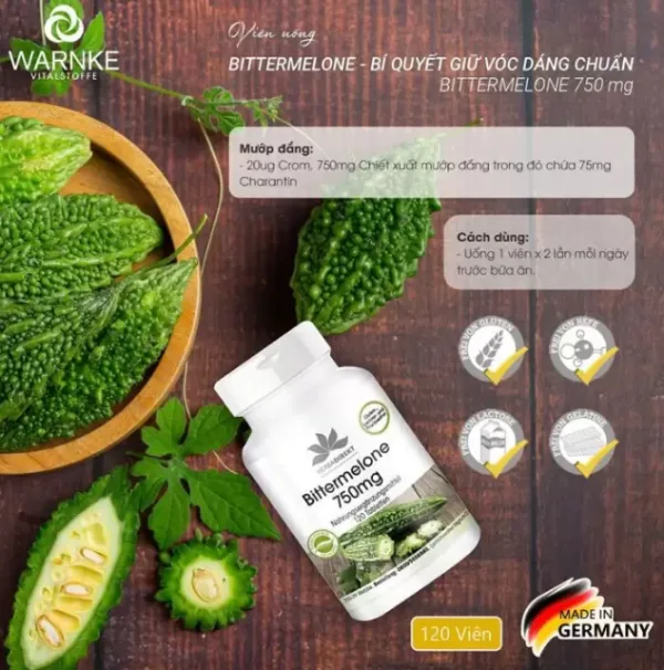 Viên Uống Giảm Cân Warnke Bittermelone 2092120 750mg 120 Viên - Hình ảnh 4