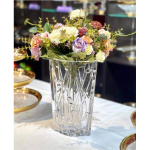 Lọ Hoa Pha Lê Bohemia Dẹt Cao 30cm