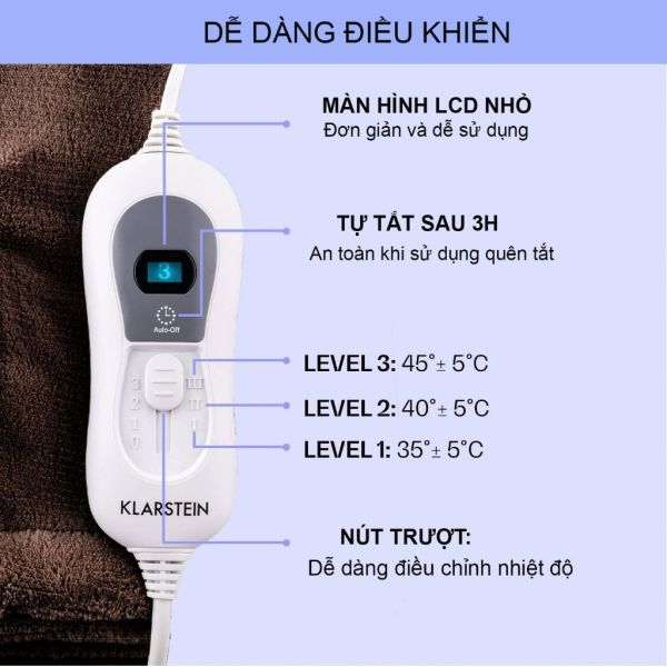 Chăn Sưởi Điện KLARSTEIN DR. WATSON XXL - Hình ảnh 7