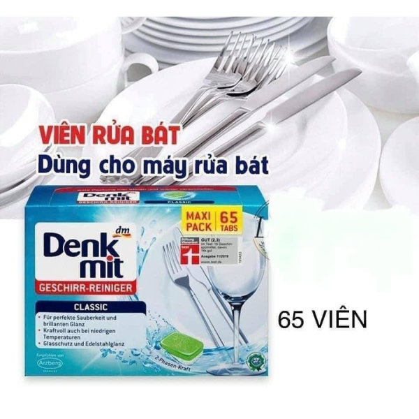 Hộp 65 Viên Rửa Chén Bát Denkmit Classic - Hình ảnh 6