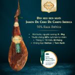 Đùi Lợn Muối Espana Jamon Iberico de cebo 50% (Kèm Dao Thớt) Lợn Đen