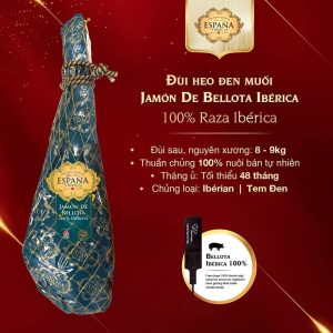 Đùi Heo Muối Nguyên Xương Paleta De Bellota 100% iberica 48 Tháng (5 -5,5kg)