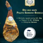Đùi Lợn Muối Espana Jamon Paleta Bodega (Kèm Dao hớt) Lợn Trắng