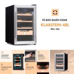 Tủ Giữ Ẩm Cigar Klarstein 48L, Màu Bạc