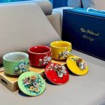 Set 3 Thố Vẽ Vàng Thật 24k Kèm Khay Gỗ