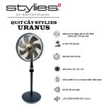 Quạt Cây Stylies Uranus, Quạt Đứng, Công Suất 35W, Nhập Đức, BH 12 Tháng