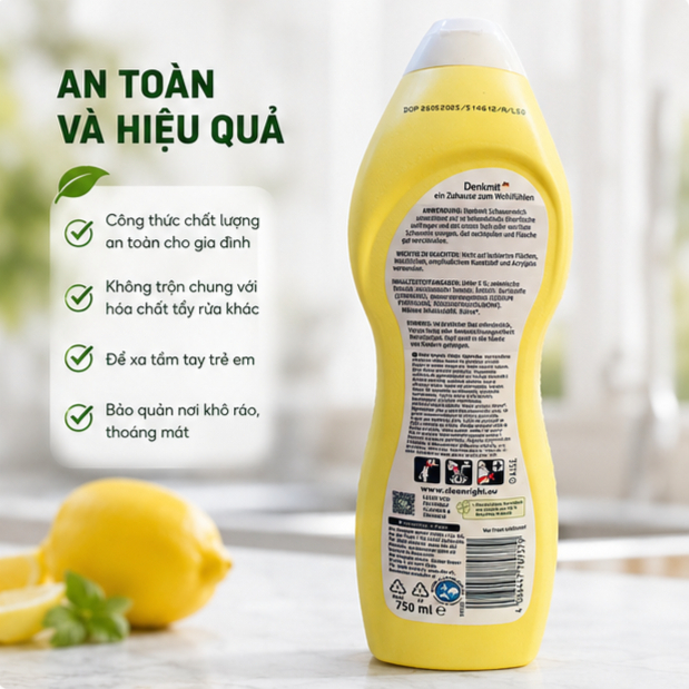 Kem tẩy đa năng Đức Denkmit 750ml - Hình ảnh 4