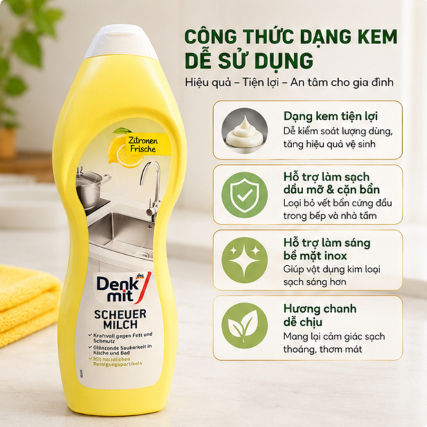 Kem tẩy đa năng Đức Denkmit 750ml - Hình ảnh 6