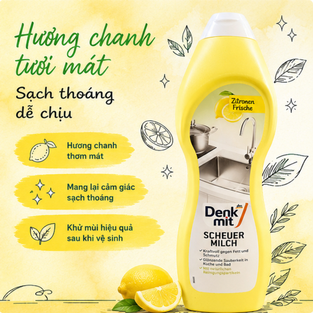 Kem tẩy đa năng Đức Denkmit 750ml - Hình ảnh 7