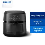 Nồi Chiên Không Dầu Philips NA230/00, Mặt Kính Nhìn Thực Phẩm, 6.2 lít - 1700W