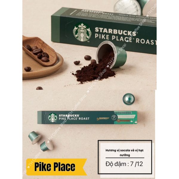 Cà phê viên nén Starbucks Pike Place Roast – Trải nghiệm hương vị huyền thoại