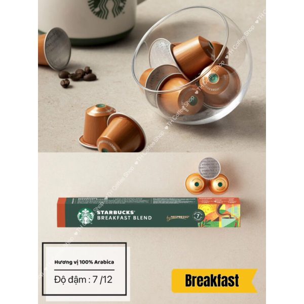 Cà phê viên nén Starbucks Breakfast Blend – Nguồn năng lượng tươi mới cho ngày mới bắt đầu - Hình ảnh 2