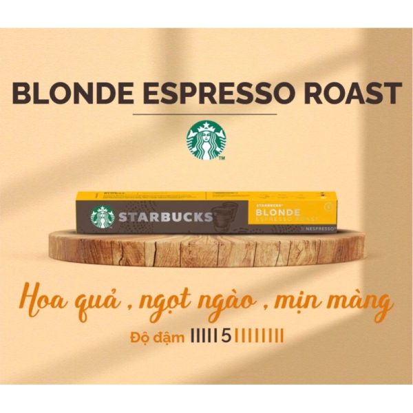 Cà phê viên nén Starbucks Blonde Espresso Roast – Sự tinh tế trong từng giọt cà phê