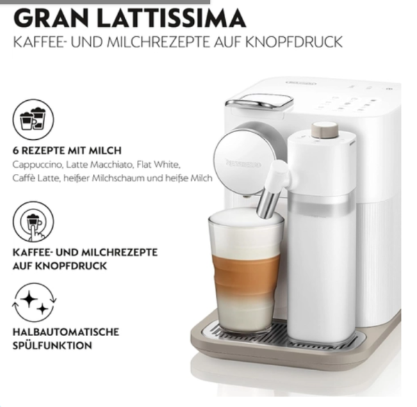 Máy Pha Cà Phê Viên Nén Delonghi Nespresso Gran Lattissima EN640