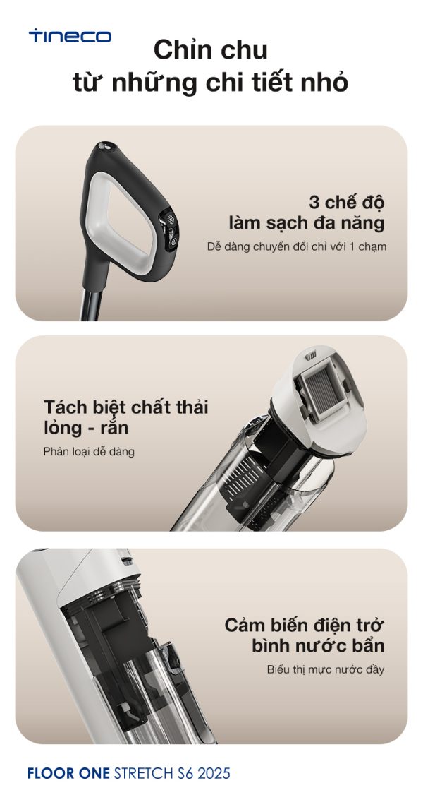 Máy Hút Bụi Lau Nhà Tineco S6 Stretch - Hình ảnh 2