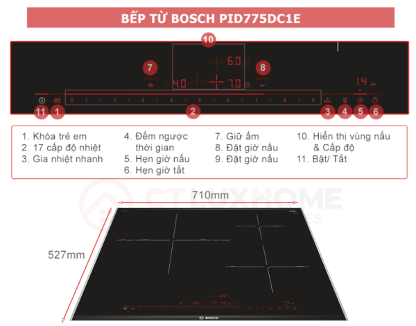 Bếp Từ Bosch PID775HC1E Seri 6 - Hình ảnh 10