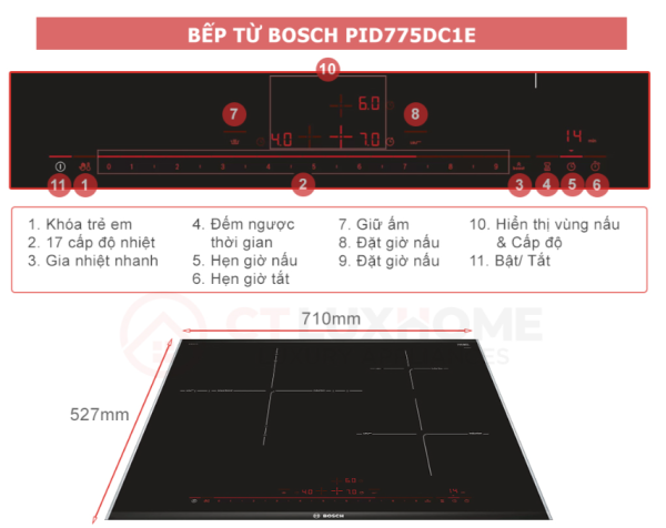 Bếp Từ Bosch PID775DC1E Seri 8 - Hình ảnh 10