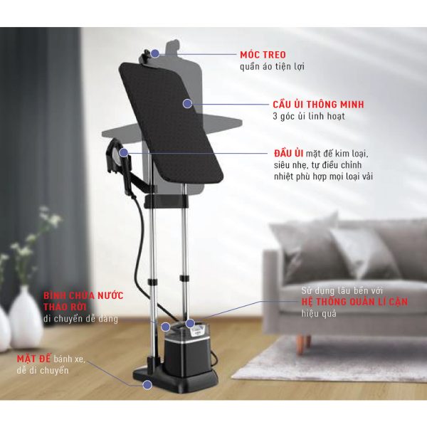 Bàn Ủi Hơi Nước Đứng Tefal IXEO Plus QT1510E0 - Hình ảnh 3