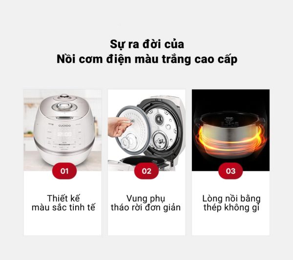 Nồi Cơm Áp Suất Cao Tần Cuckoo CHP1010FW 1.8L - Hình ảnh 10