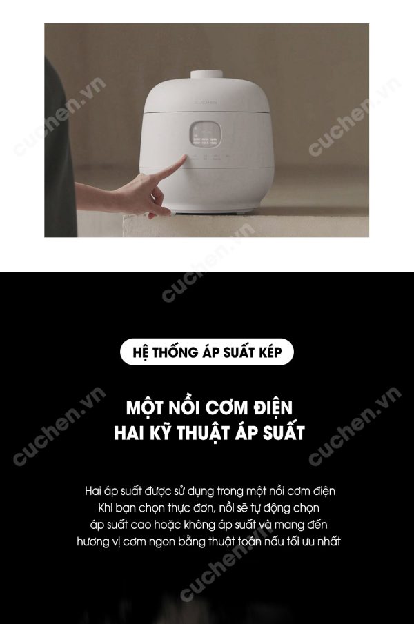 Nồi Cơm Áp Suất Cao Tần Cuchen CRH-TWS1010BW - Hình ảnh 7