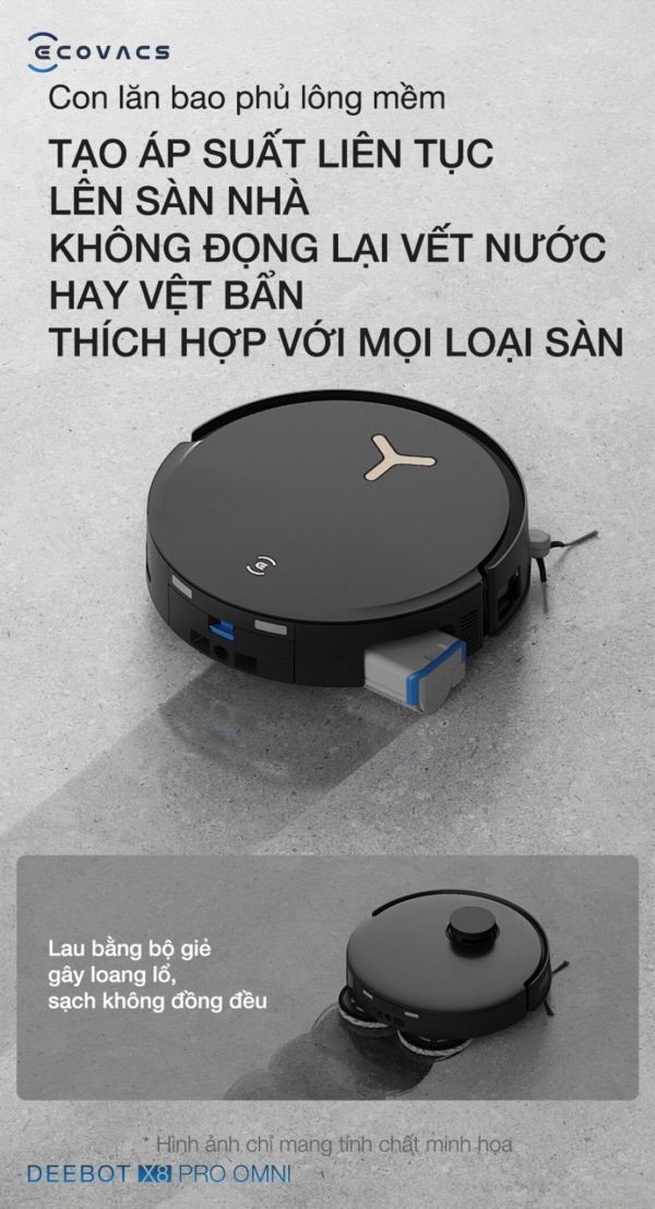 Robot Ecovacs Deebot X8 Pro Omni - Hình ảnh 3