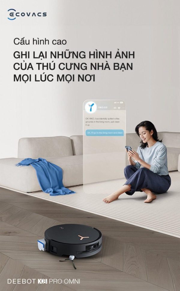 Robot Ecovacs Deebot X8 Pro Omni - Hình ảnh 12