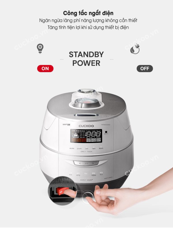 Nồi Cơm Điện Cao Tần Cuckoo CRP-FHTAS1010FW 1.8L - Hình ảnh 8