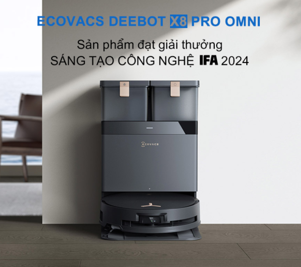 Robot hút bụi lau nhà Ecovacs Deebot X8 Pro Omni