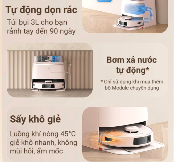 Robot hút bụi lau nhà ECOVACS T30 Pro OMNI - Hình ảnh 13