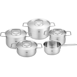 Bộ Nồi Fissler Pure 5 Món Vung Inox Kèm Quánh