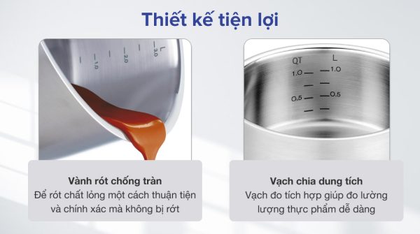 Bộ Nồi Fissler Pure 5 Món Vung Inox Kèm Quánh - Hình ảnh 12