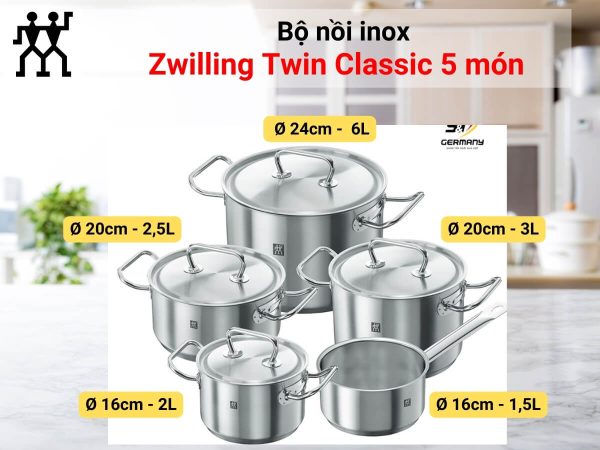 Bộ Nồi Zwilling Twin Classic 5 Món - Hình ảnh 7