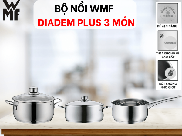 Bộ nồi WMF Diadem Plus 3 món - Hình ảnh 7