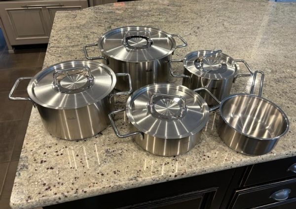 Bộ Nồi Fissler Pure 5 Món Vung Inox Kèm Quánh - Hình ảnh 4