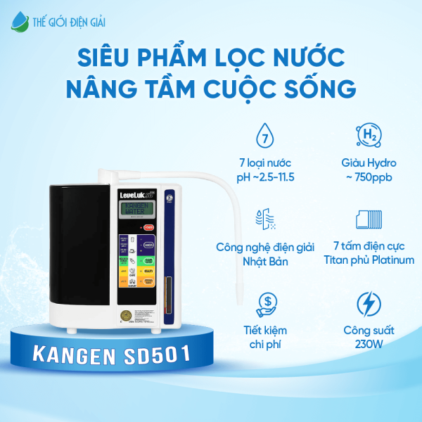 Máy lọc nước điện giải Kangen SD501 - Hình ảnh 5