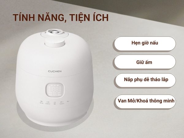 Nồi Cơm Áp Suất Cao Tần Cuchen CRH-TWS1010BW - Hình ảnh 9