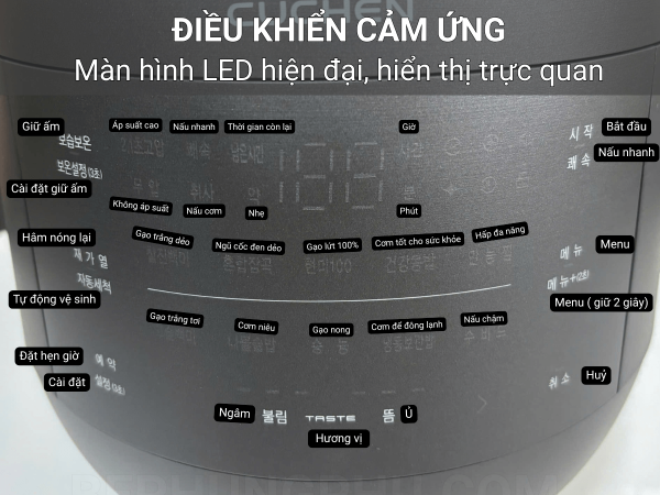Nồi Cơm Áp Suất Cao Tần Cuchen CRT-UPDS1070B - Hình ảnh 7
