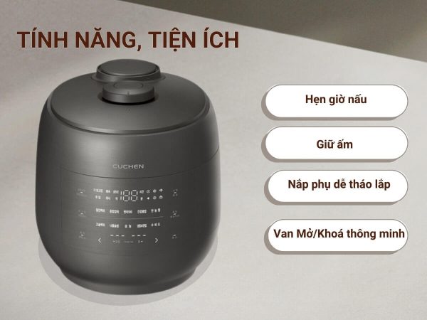 Nồi Cơm Áp Suất Cao Tần Cuchen CRT-RPS0670B - Hình ảnh 3