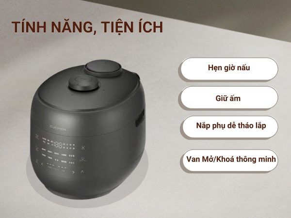 Nồi Cơm Áp Suất Cao Tần Cuchen CRT-UPDS1070B - Hình ảnh 3