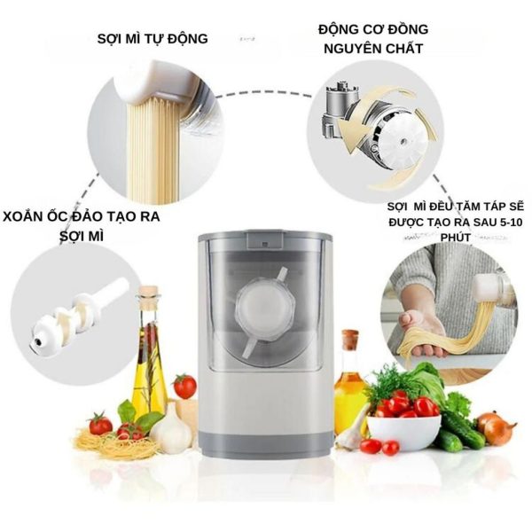 Máy Làm Mì Sợi Tự Động Tại Nhà 6 Khuôn - Hình ảnh 9