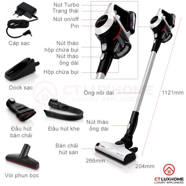 Máy Hút Bụi Bosch BCS61113 Serie 6 Unlimited - Hình ảnh 5