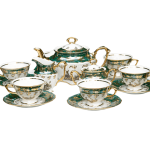Bộ Trà Sứ Tiệp Con Thú Xanh Lá 15 Món
