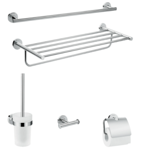 BỘ PHỤ KIỆN NHÀ TẮM HANSGROHE LOGIS UNIVERSAL 5‑IN‑1 – MÃ 41728000