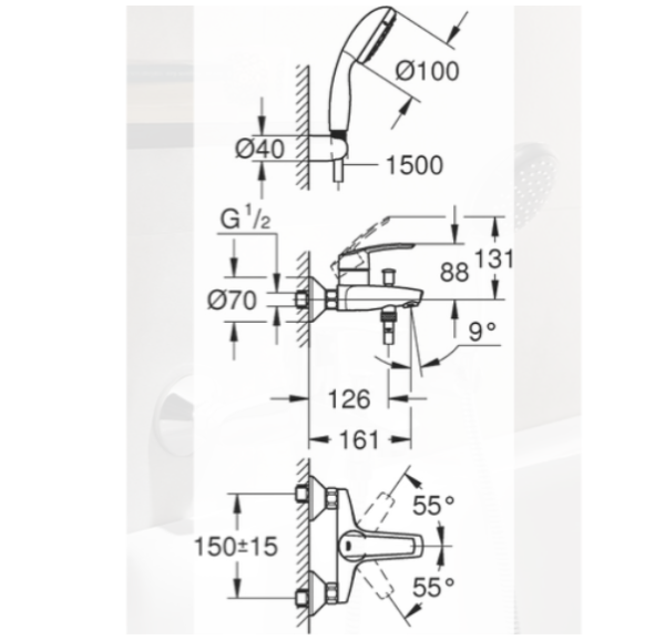 Sen Tắm Grohe Start Single | 23413001 - Hình ảnh 2