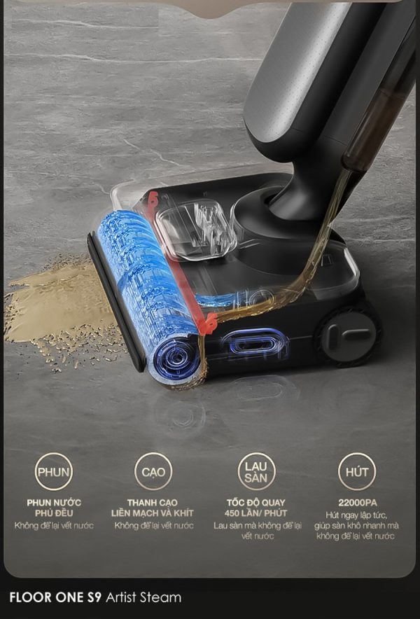 Máy Hút Bụi Lau Nhà Tineco Floor One S9 Artist Steam - Hình ảnh 11