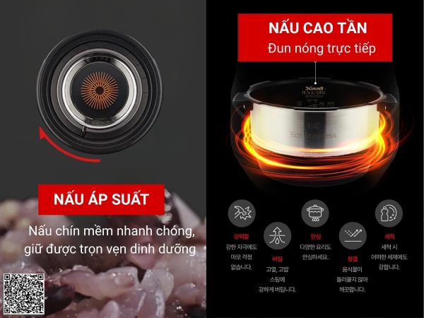 Nồi Cơm Điện Cuckoo Cao Tần Áp Suất Kép CRP-KHTS1060FWM 1.8L - Hình ảnh 3