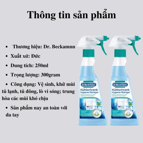 Chai Xịt Vệ Sinh Tủ Lạnh Dr Beckmann 250ml (Sao chép) - Ảnh 8